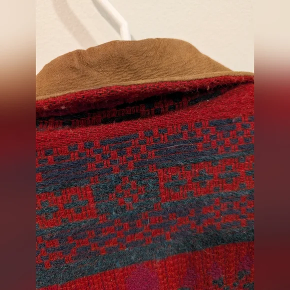 Vintage Southwestern Wool Jacket Suede Leather Trim Made in USA Women’s L - Picture 5 of 11